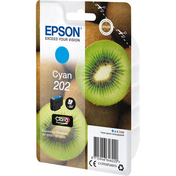 Epson inktcartridge 202, 300 pagina's, OEM C13T02F24010, cyaan