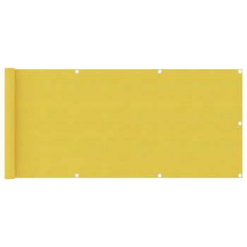 vidaXL Balkonscherm 75x500 cm HDPE geel