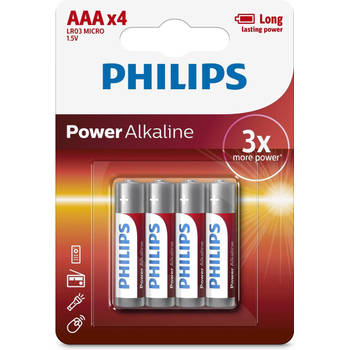 Philips Power Alkaline Batterij LR03P4B/05