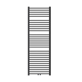 Badkamerradiator Sahara 600x1800 mm antraciet gebogen met middenaansluiting