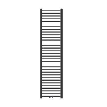 Badkamerradiator Sahara antraciet, 400x1800 mm, gebogen, met middenaansluiting