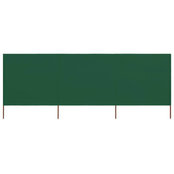 vidaXL Windscherm 3-panelen 400x80 cm stof groen