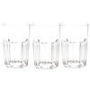 4x stuks onbreekbaar retro glas transparant kunststof 45 cl/450 ml - Longdrinkglazen