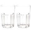 2x stuks onbreekbaar retro glas transparant kunststof 45 cl/450 ml - Longdrinkglazen