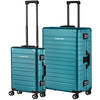 CarryOn Kofferset ULD - Luxe Aluminium Handbagage koffer 55cm + 76cm grote reiskoffer - Blauw