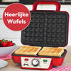 Gadgy Wafelijzer - Wafelmaker 2 Wafels per keer - Waffle Maker - Anti-Aanbaklaag - 1000 Watt - Regelbare Thermostaat