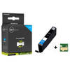 Inktmedia® - Inktcartridge - Geschikt Canon CLI-551C XL inktcartridge Cyaan MET CHIP - Cartridge met Inkt