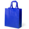Draagtas/schoudertas/boodschappentas in de kleur blauw 35 x 40 x 15 cm - Boodschappentassen