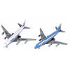 Set van 2x stuks speelgoed vliegtuigjes van 14 cm - Speelgoed vliegtuigen