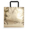 Draagtas/schoudertas - metallic goud - 45 x 44 x cm - kunststof - Schoudertas