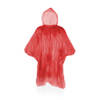 Pakket van 6x stuks wegwerp regen ponchos voor kinderen rood - Regenponcho's