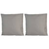 2x Grote bank/sier kussens voor binnen en buiten in de kleur grijs 60 x 60 cm - Sierkussens