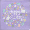 Blokker papieren servetten Happy Easter s/20 lilla