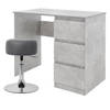 Bureau met drie laden 90x76x50 cm Grijs hout ML-Design