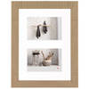 Walther Design - Home - Houten Fotolijst Tweeluik - Fotomaat 18x13cm - Beige