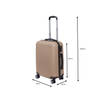 Handbagage koffer 55cm champagne 4 wielen trolley met pin slot reiskoffer