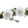 2x stuks kerstboom decoratie bloemen wit 14 cm - Kersthangers
