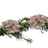 2x stuks kerstboom bloemen kerstster roze glitter op clip 9 cm - Kersthangers