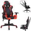 Bureaustoel gamestoel Thomas - racing gaming stijl stoel - ergonomisch - rood zwart