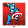 Kunstdruk Captain America Marvel Comics 40x40cm