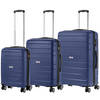TravelZ Big Bars Kofferset Trolleyset 3-delig met TSA-slot Blauw