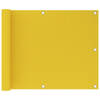 vidaXL Balkonscherm 75x600 cm HDPE geel