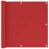 vidaXL Balkonscherm 90x300 cm HDPE rood