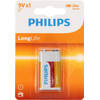 9V LongLife batterij Philips