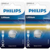 2 Stuks - Philips CR1632 3v lithium knoopcelbatterij