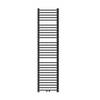 Badkamerradiator Sahara antraciet, 400x1800 mm, gebogen, met middenaansluiting