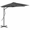 vidaXL Parasol met stalen paal 300 cm antraciet