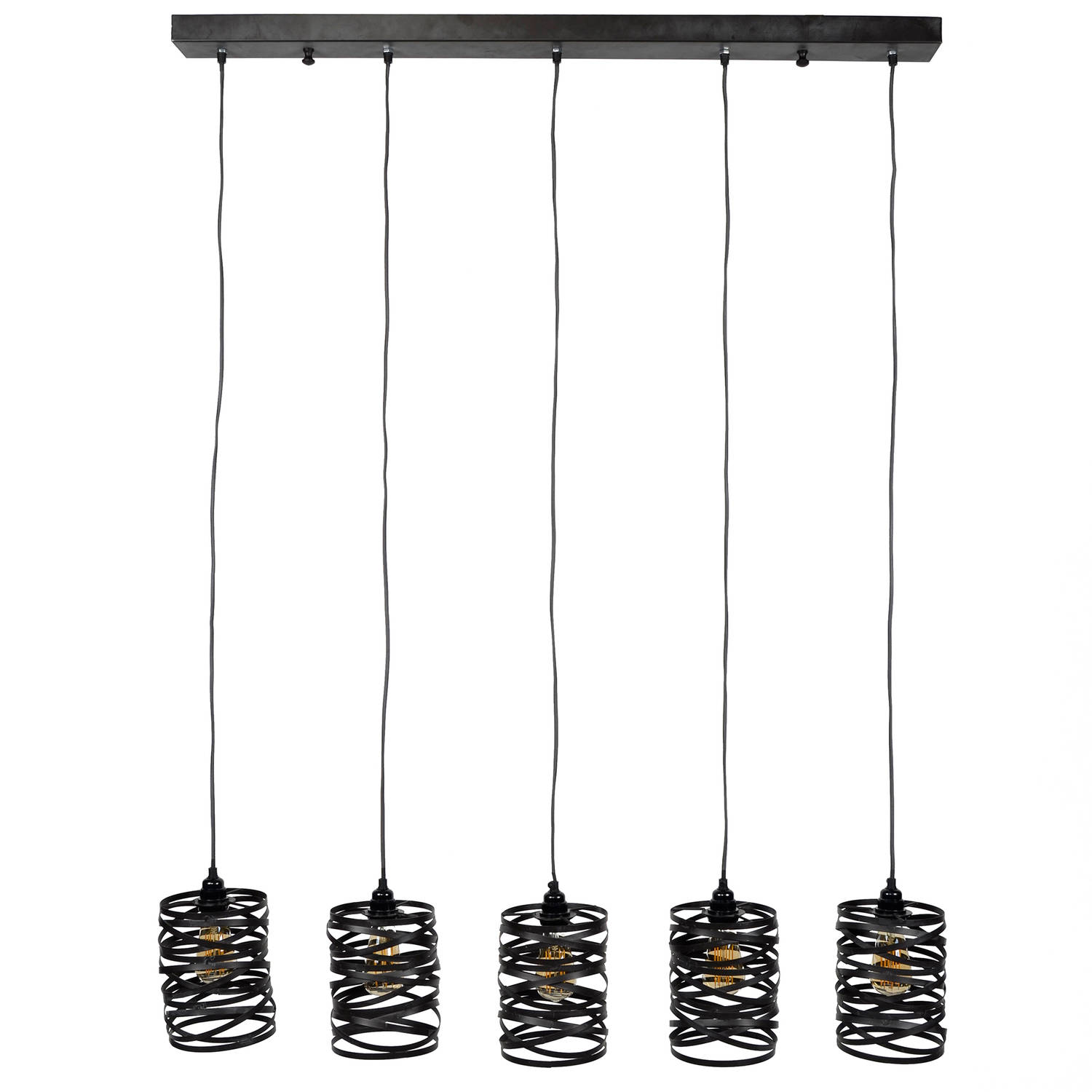 Hoyz Industriele Hanglamp 5 Lampen ø17 Spiraal