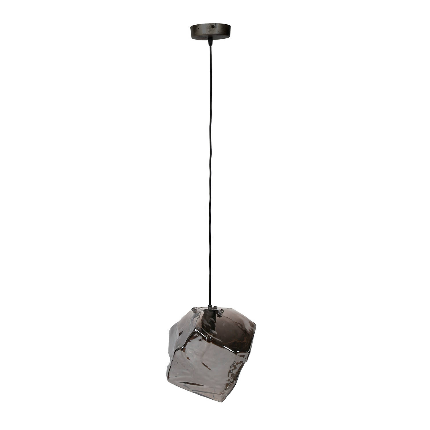 Hoyz Hanglamp Rock Chromed 1 Lamp Grijs-zwart Industrieel
