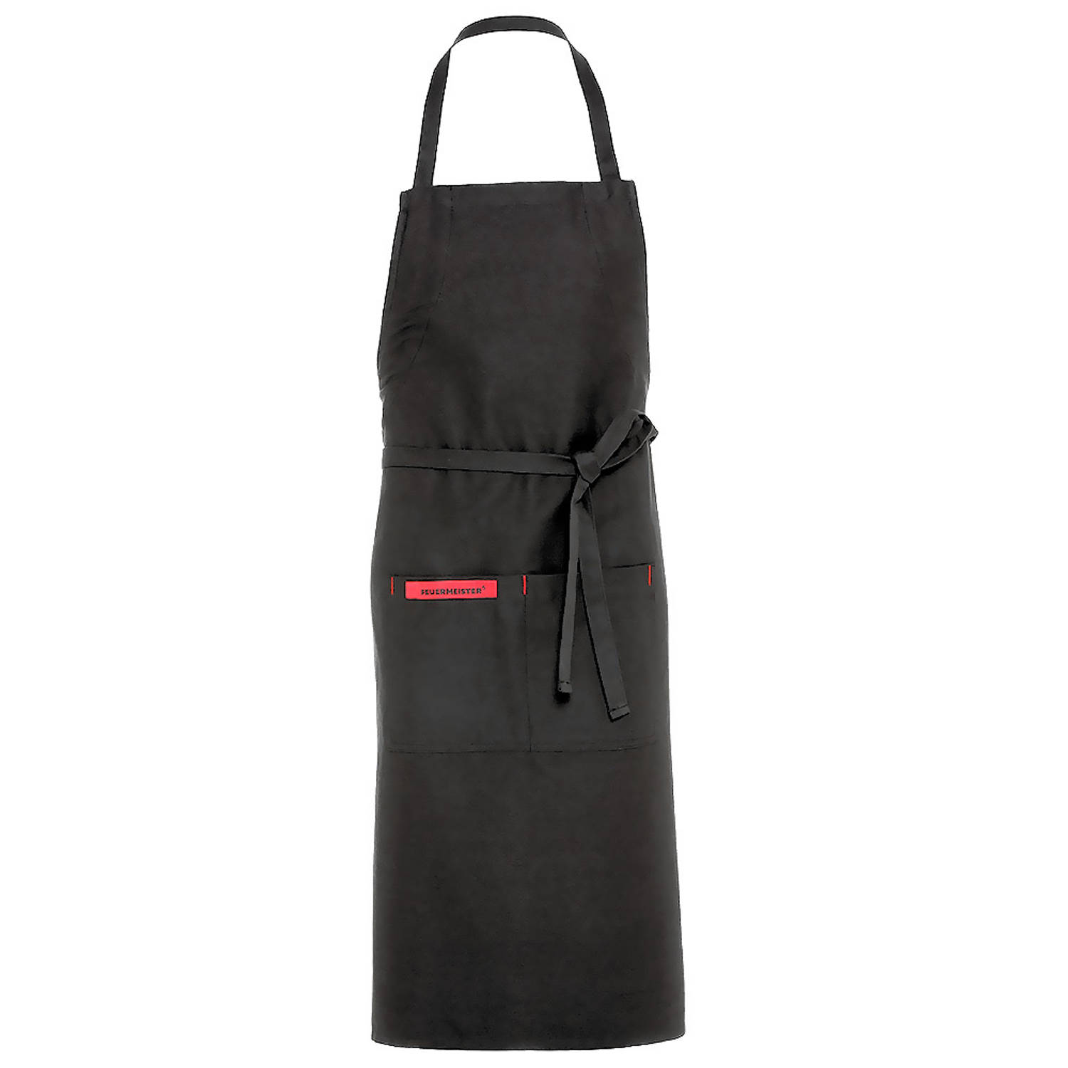 Feuermeister BBQ keukenschort Premium met embleem zwart/rood