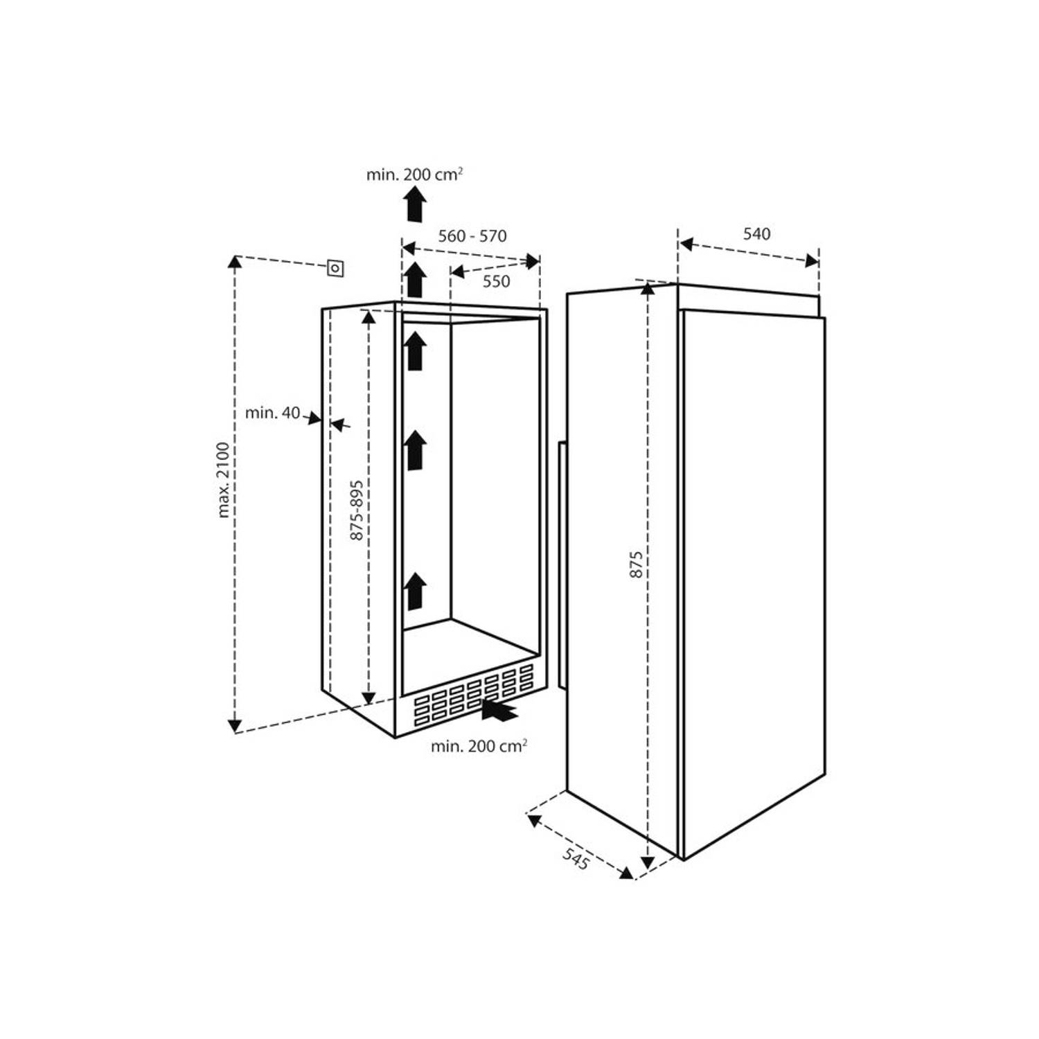 Inventum IVR0881S Inbouw Vriezer 88 Cm | Blokker