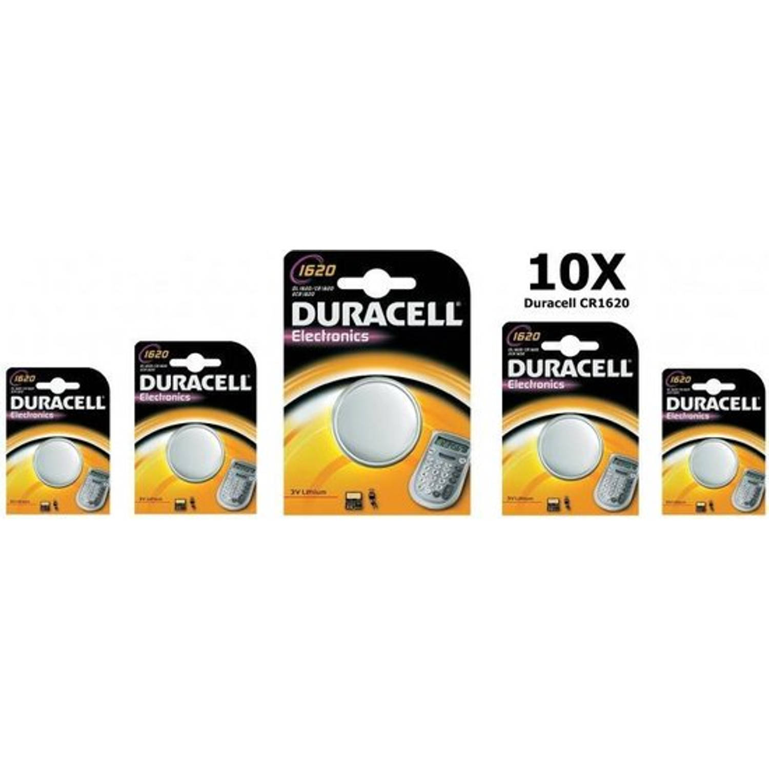 10 Stuks - Duracell CR1620 lithium batterij