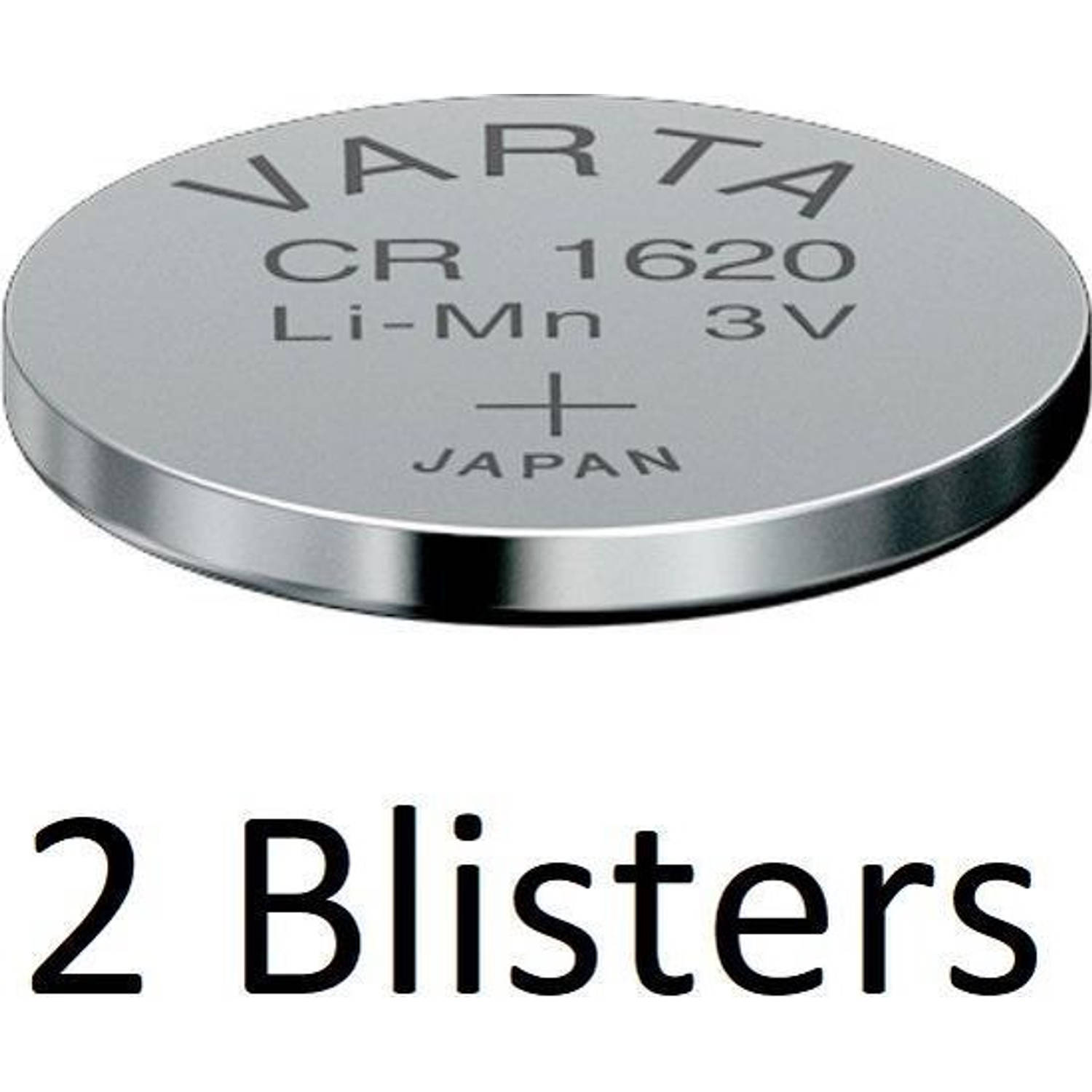 2 Stuks (2 Blisters A 1 St) Varta Cr1620 Wegwerpbatterij Lithium
