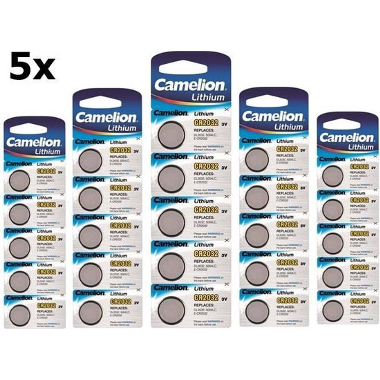 Camelion CR2032 3V Lithium batterij - 25 Stuks (5 Blister a 5st)