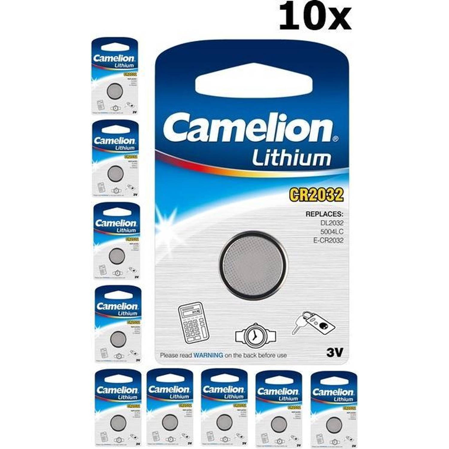 Camelion CR2032 3V Lithium batterij - 10 Stuks