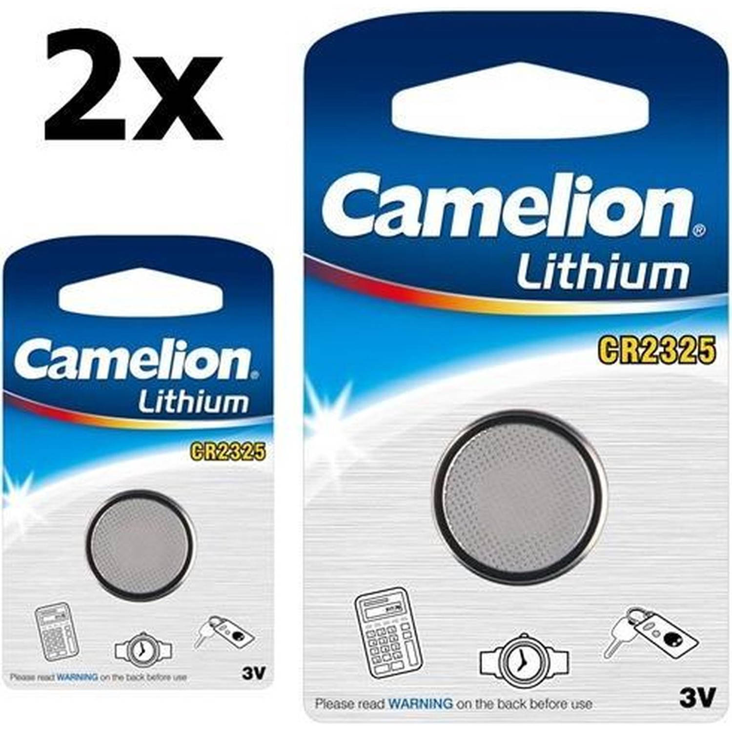 2 Stuks Camelion Cr2325 3v Lithium Batterij