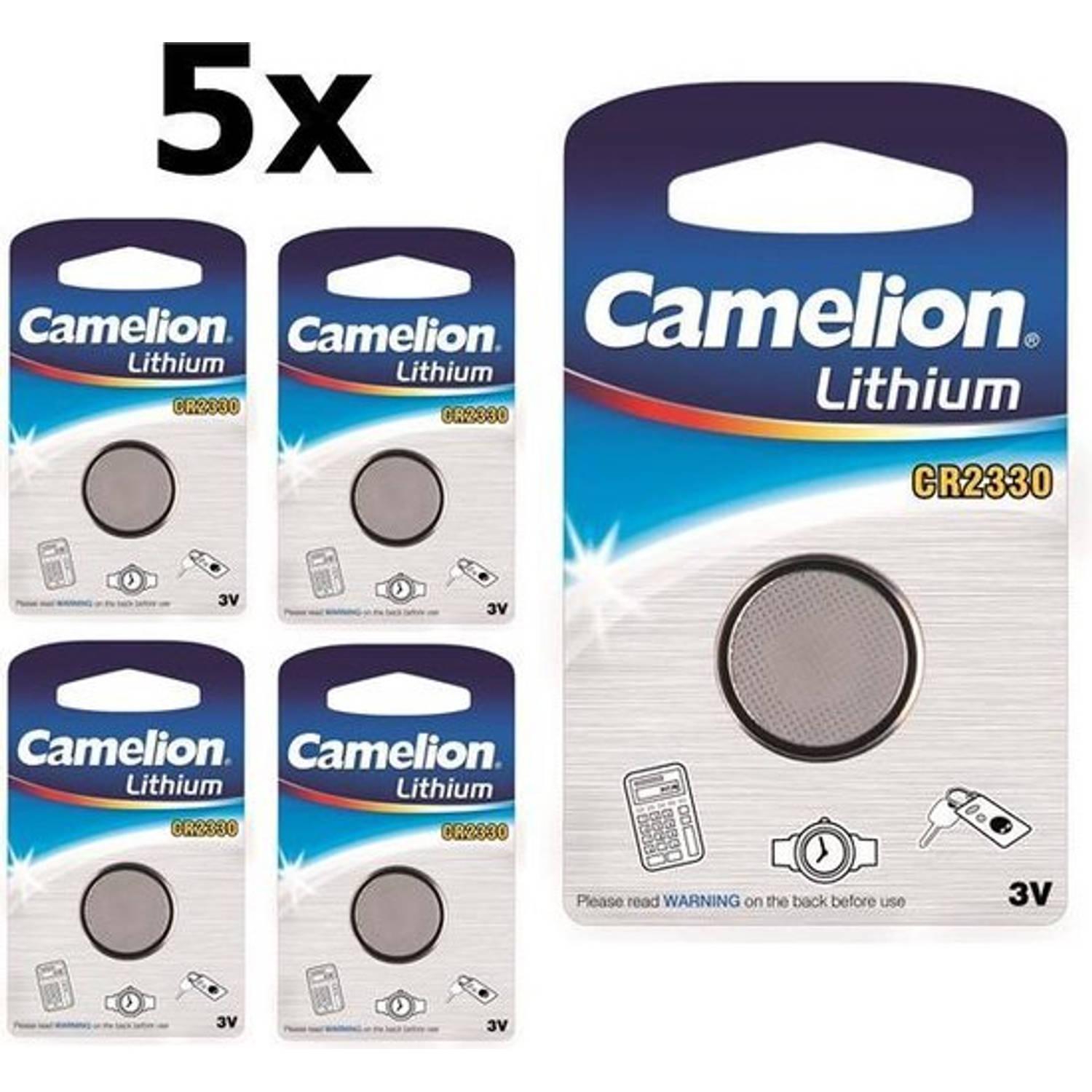 5 Stuks Camelion Cr2330 3v Lithium Batterij