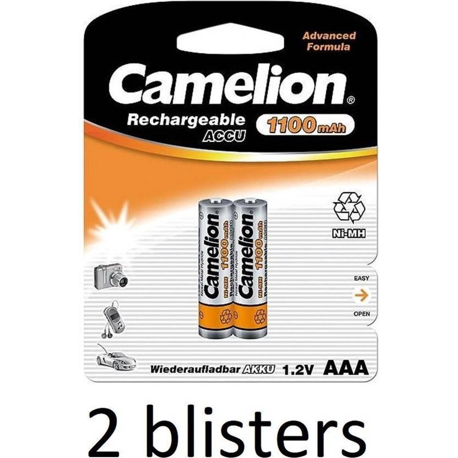 Camelion oplaadbare batterij AAA 1100mah - 4 stuks
