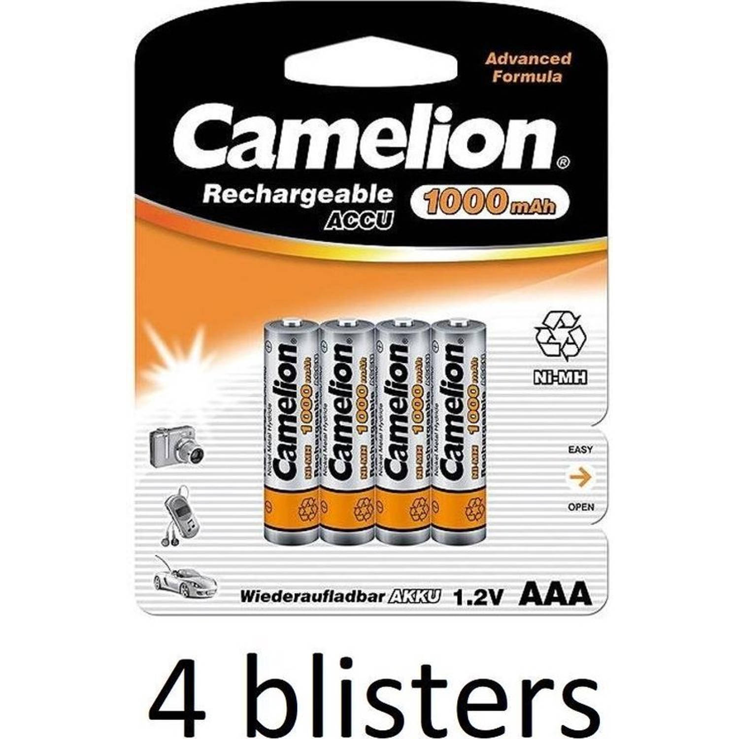 Camelion oplaadbare batterijen AAA (1000 mah) - 16 stuks