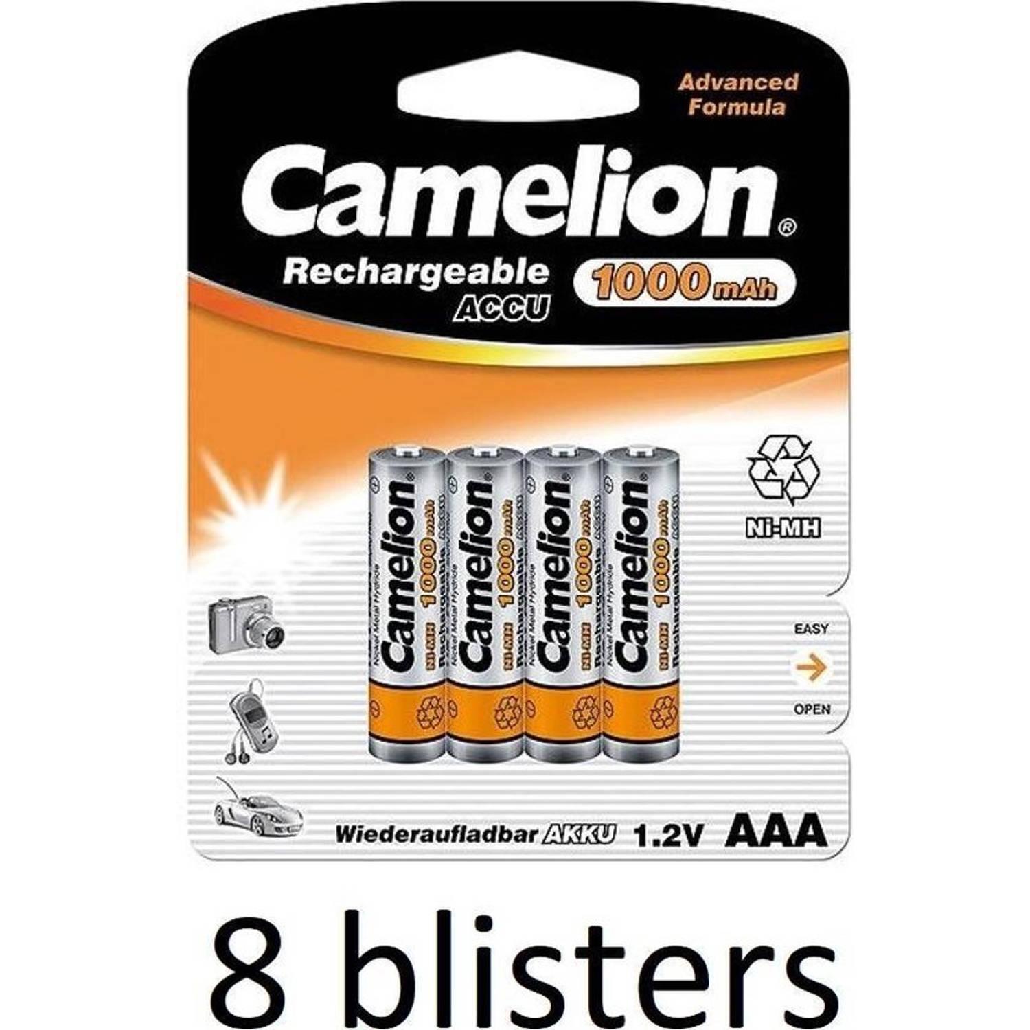 Camelion oplaadbare batterijen AAA (1000 mah) - 32 stuks