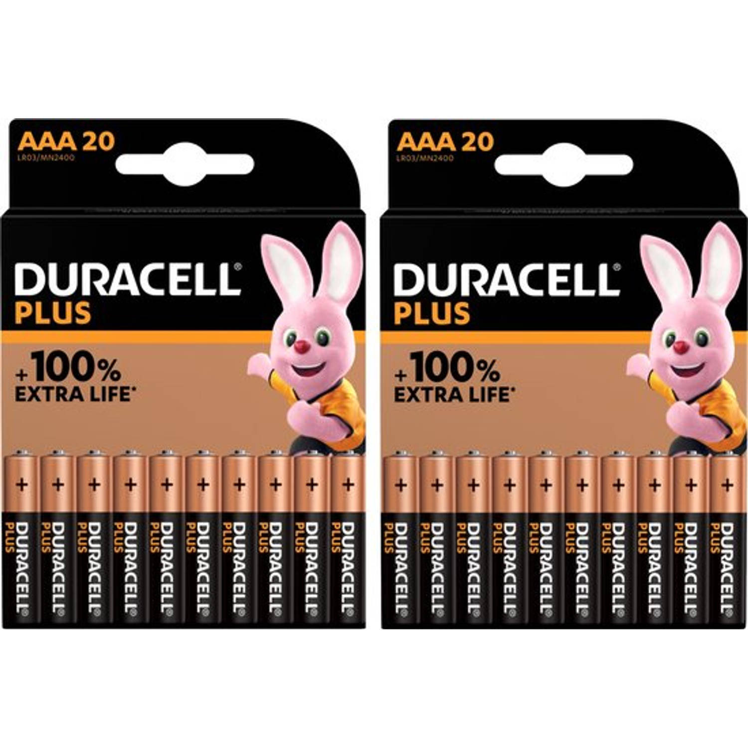 Duracell Plus Alkaline 100% Aaa 40 Pack (Lr03)