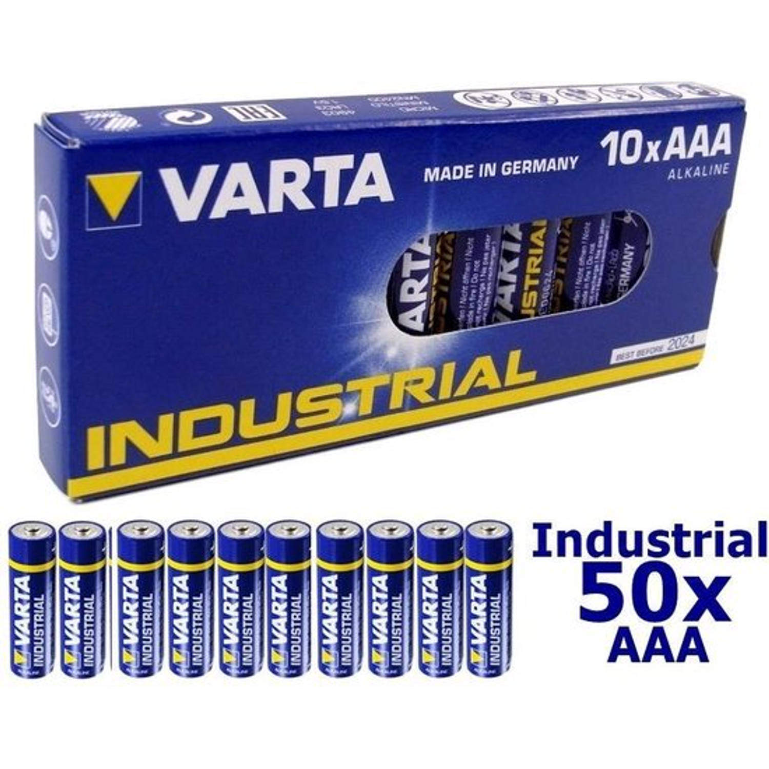 50 Stuks - LR03 AAA 4003 Varta Industrial alkaline