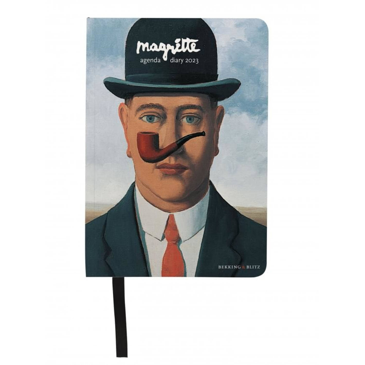 Bekking & Blitz - Miniagenda 2023 - Magritte mini agenda 2023 - Zakagenda - 11 x 15 cm - Kunstagenda - Museumagenda - Met handig leeslint - Weekoverzicht op 1 pagina  - Rijk geïllu