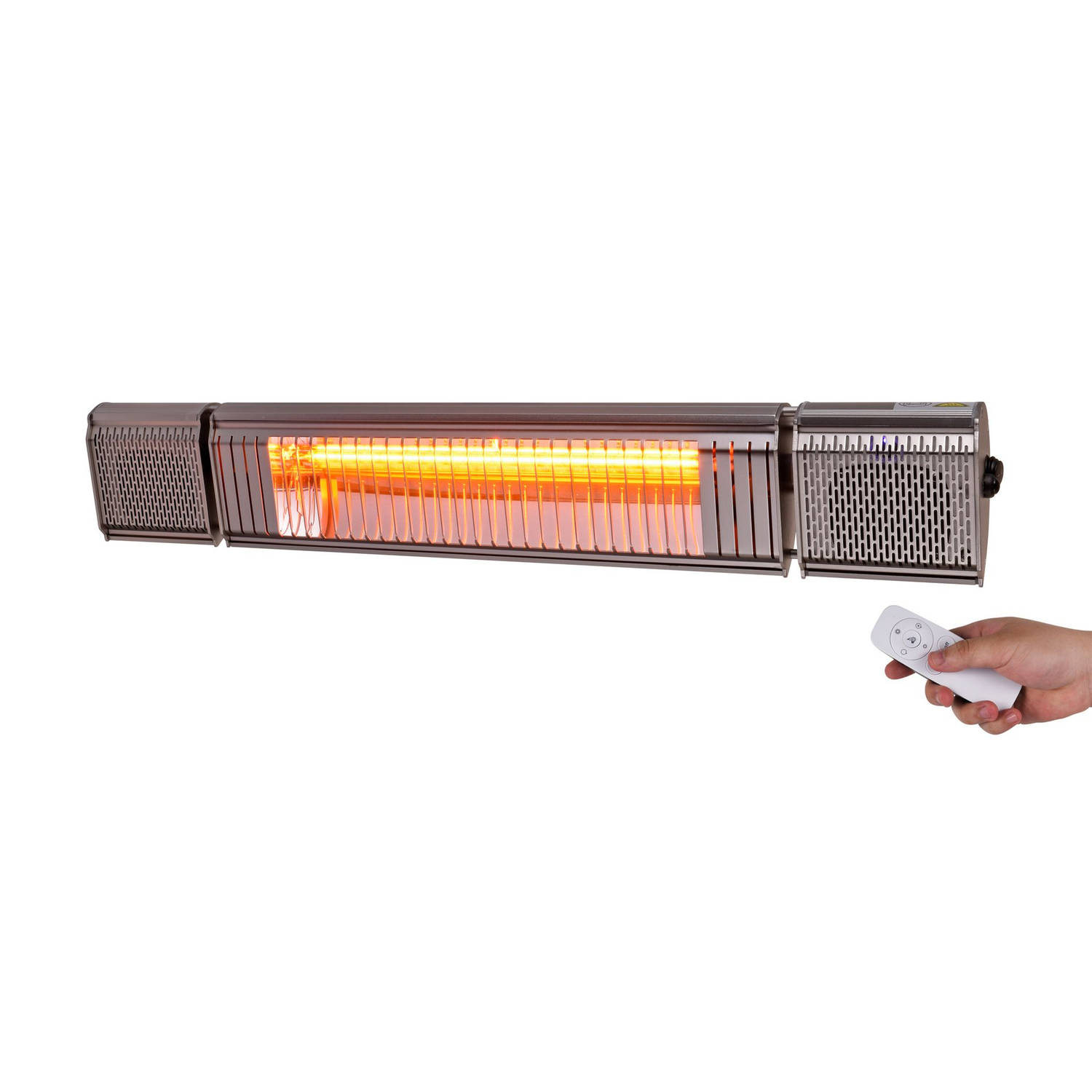 Maxxgarden Hangende Terrasverwarmer Heater Met Afstandsbediening Incl. Bluetooth Speaker 2000 W