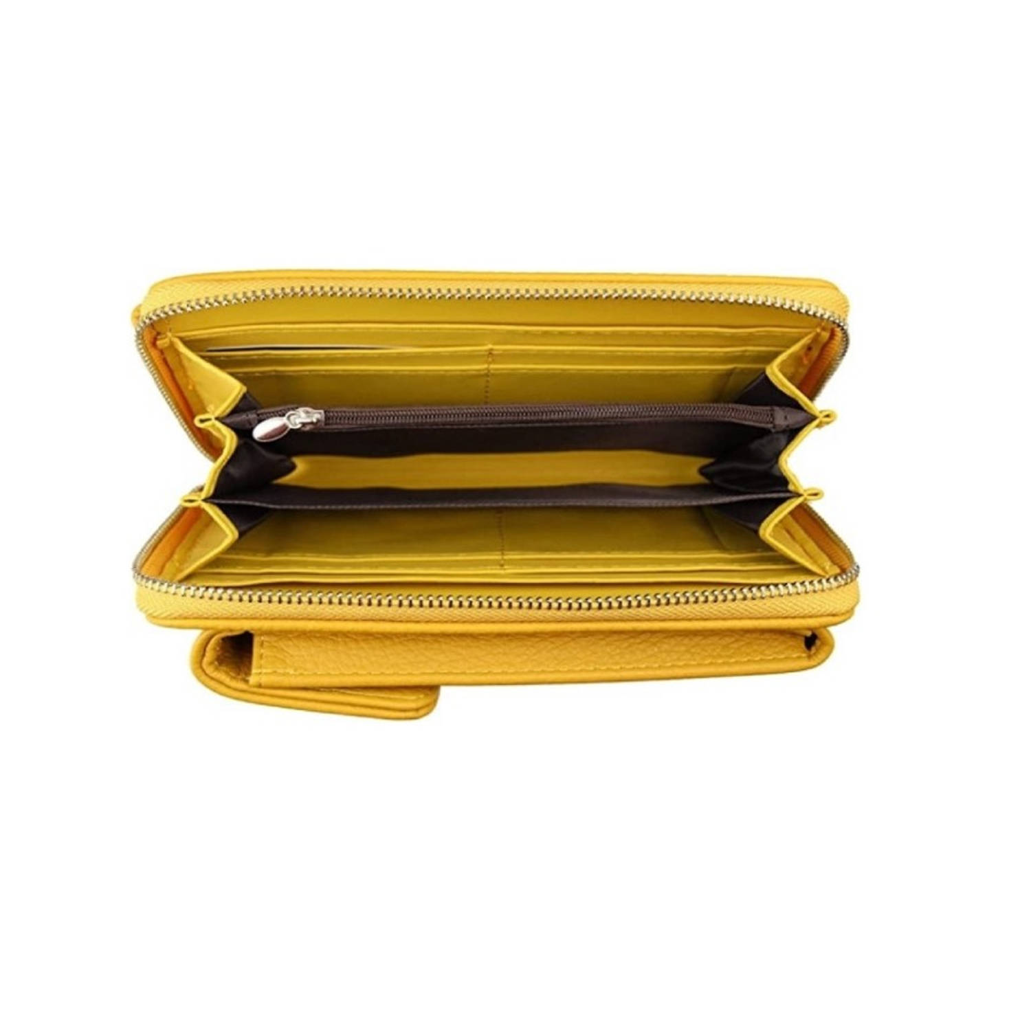 iBello portemonnee tasje met schouderband geel telefoontasje dames Anti-skim RFID festival Portemonnee voor | Blokker