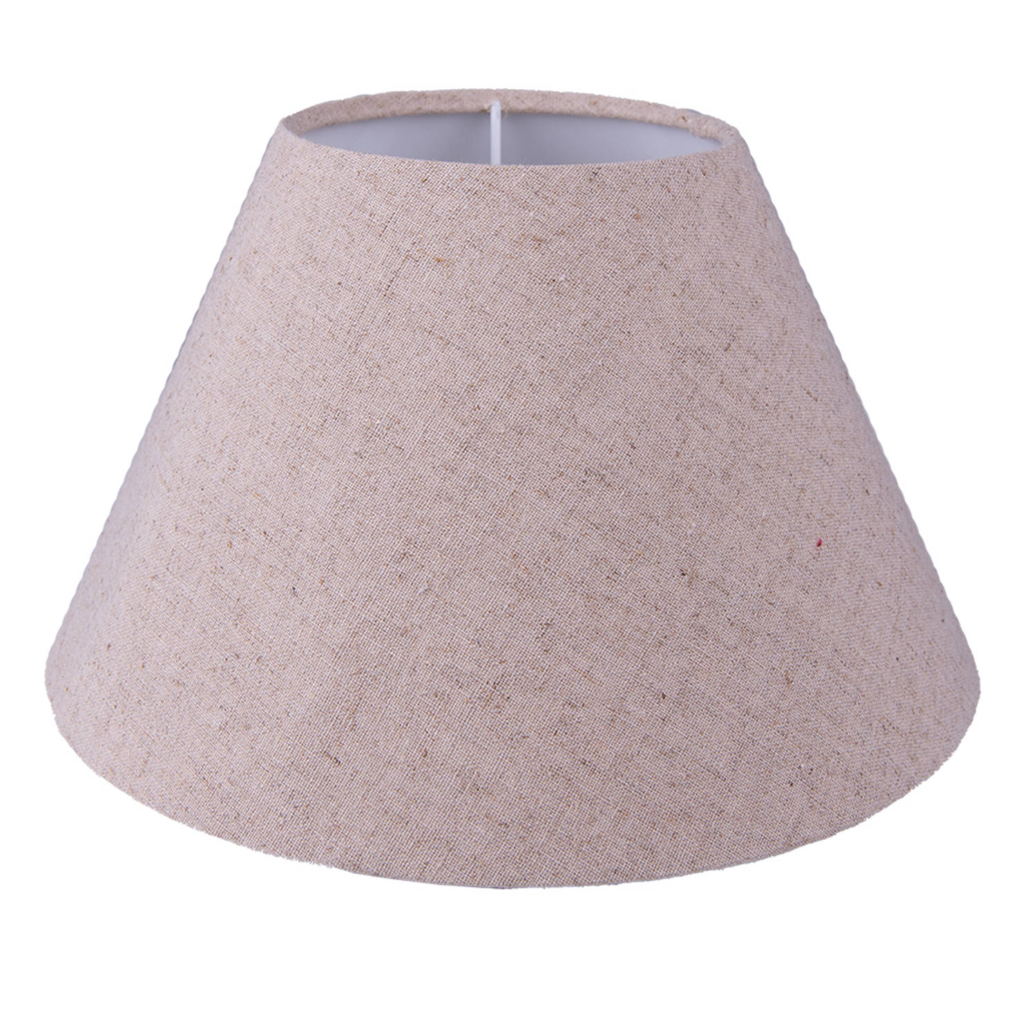 HAES DECO Lampenkap Natural Cosy beige rond formaat Ø 26x15 cm, voor Fitting E27 Tafellamp, Hanglamp